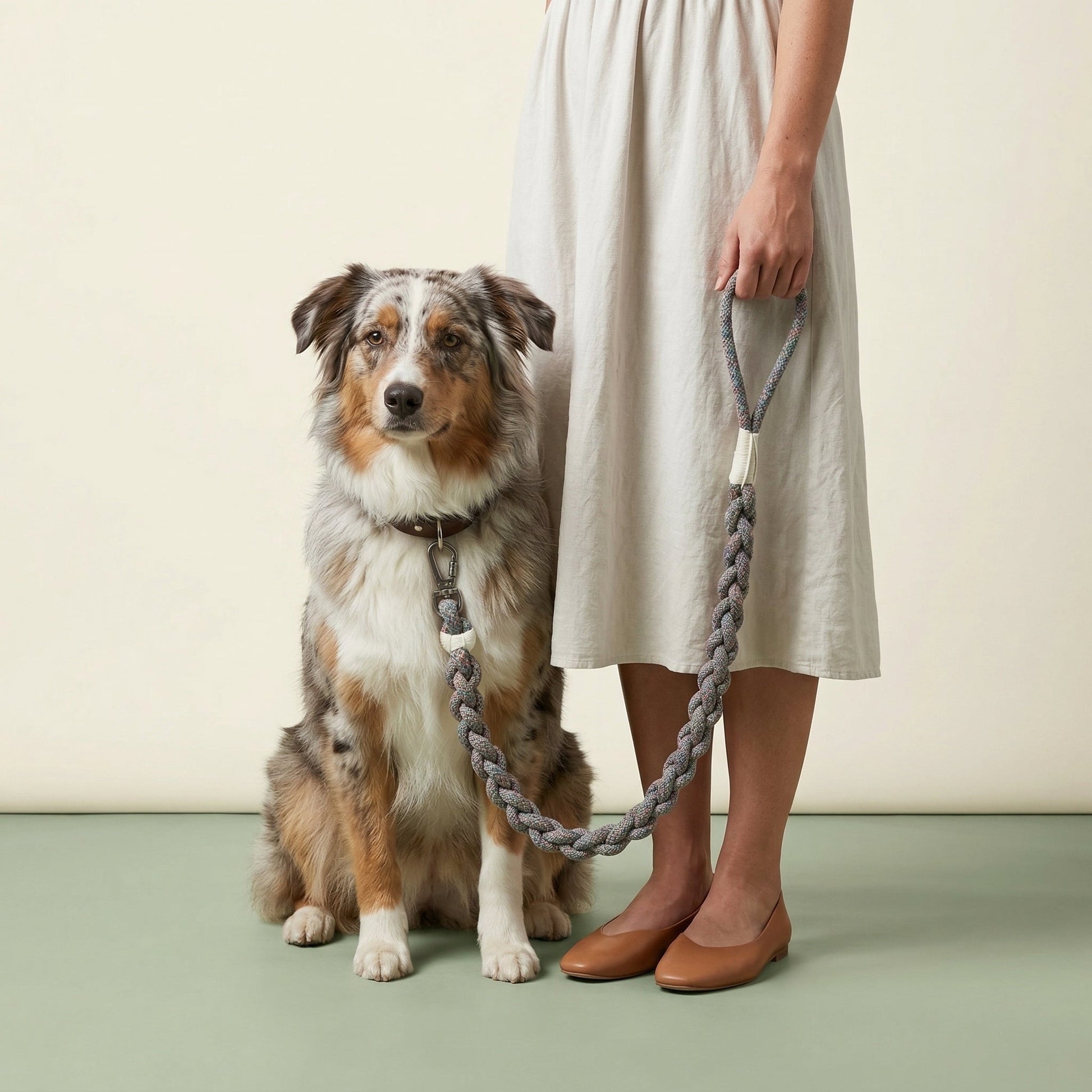 New: Handcrafted Rainbow Rover Dog Leash | Sustainable-3