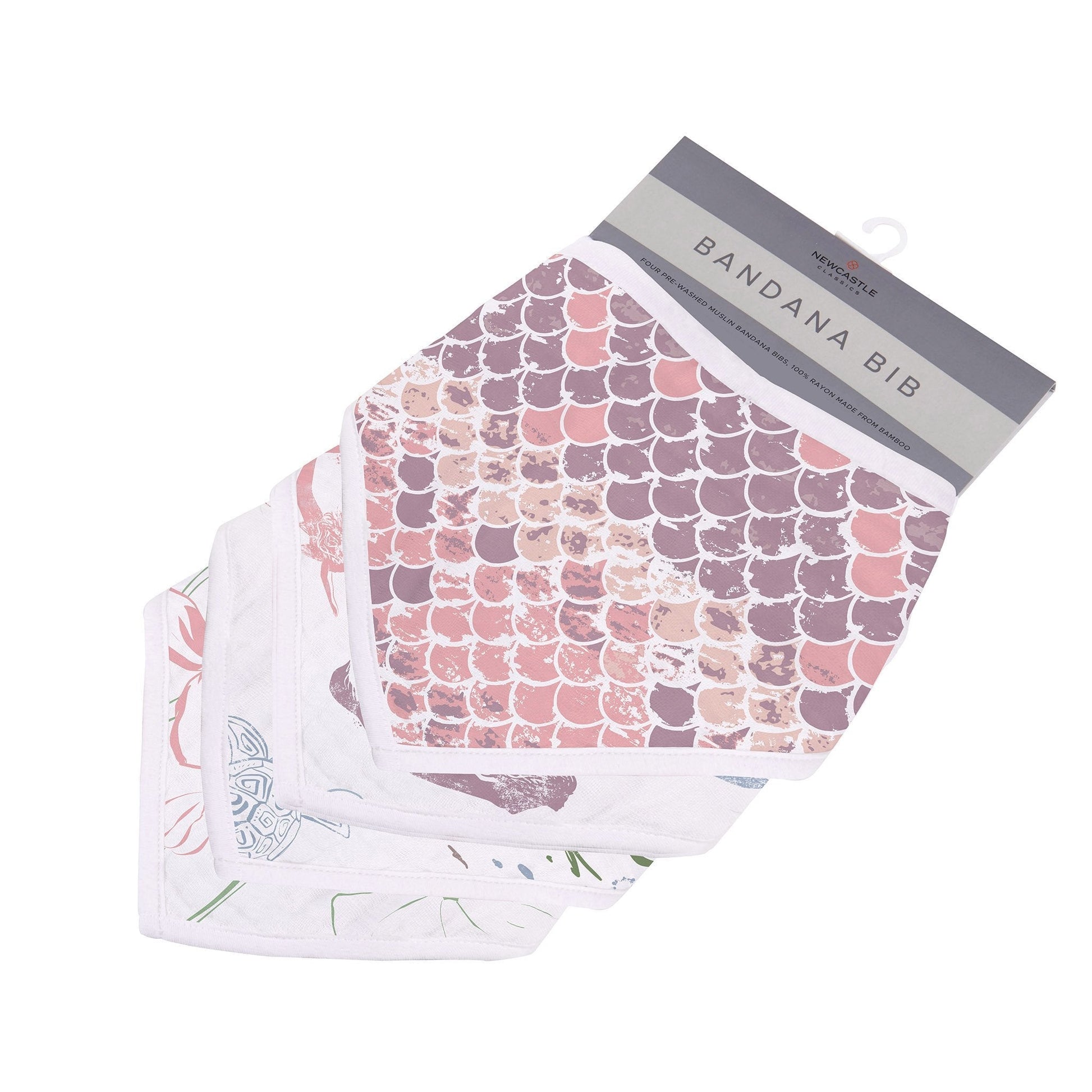 Under The Sea Bamboo Bandana Bib 4PK-0