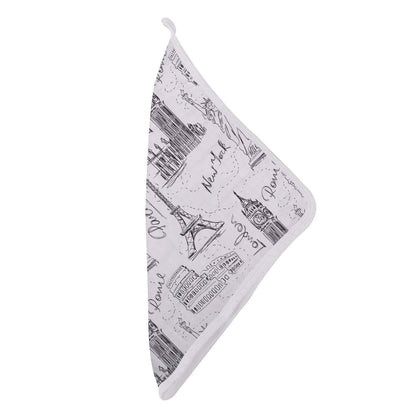 London, Paris, New York Washcloth Set-4