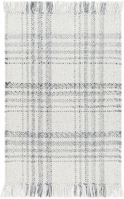Inara Gray Plaid Area Rug - Clearance-0