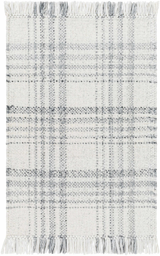 Inara Gray Plaid Area Rug - Clearance-0