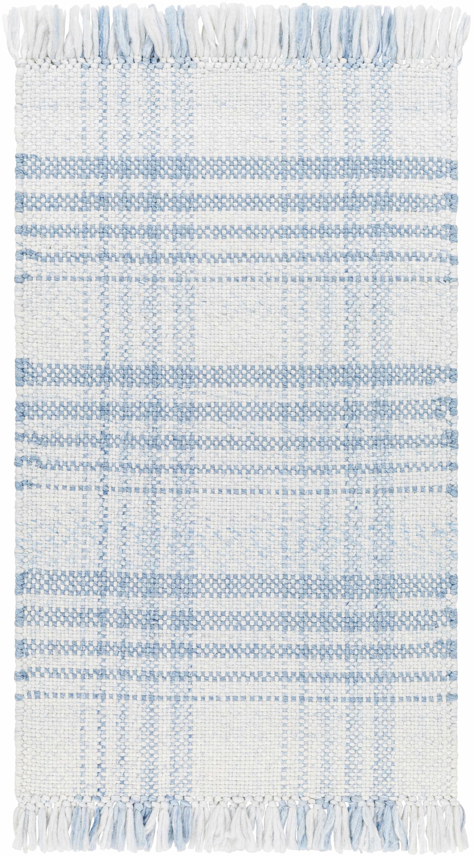 Inara Blue Plaid Area Rug-0