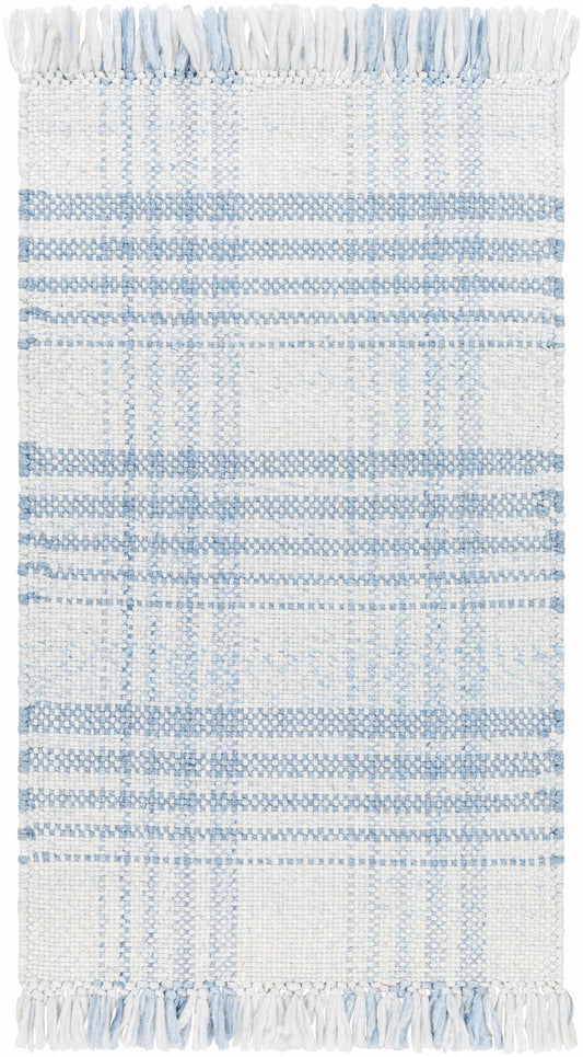 Inara Blue Plaid Area Rug-0