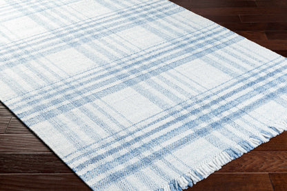 Inara Blue Plaid Area Rug-2