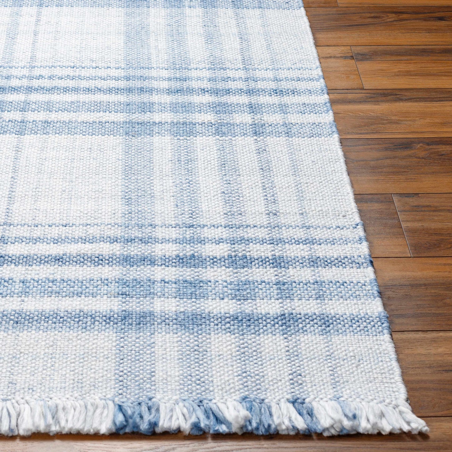 Inara Blue Plaid Area Rug-4