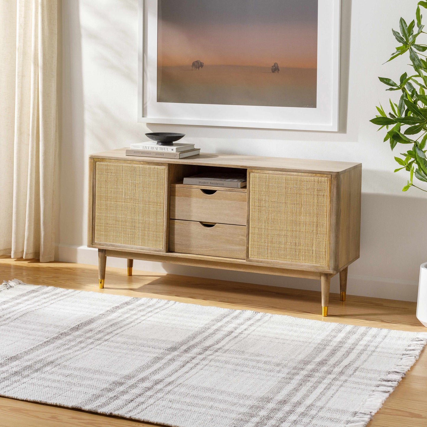 Inara Plaid Area Rug - Clearance-1