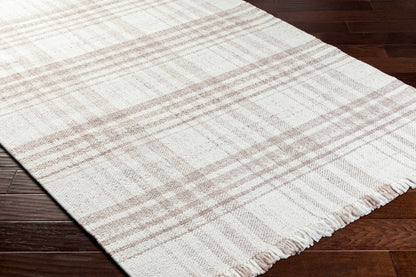 Inara Light Brown Plaid Hand Woven Area Rug-2