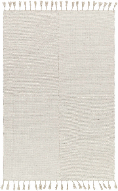 Abhay Cream Wool Area Rug - Clearance-0