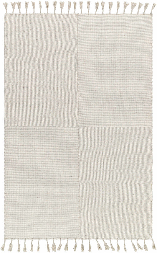 Abhay Cream Wool Area Rug - Clearance-0