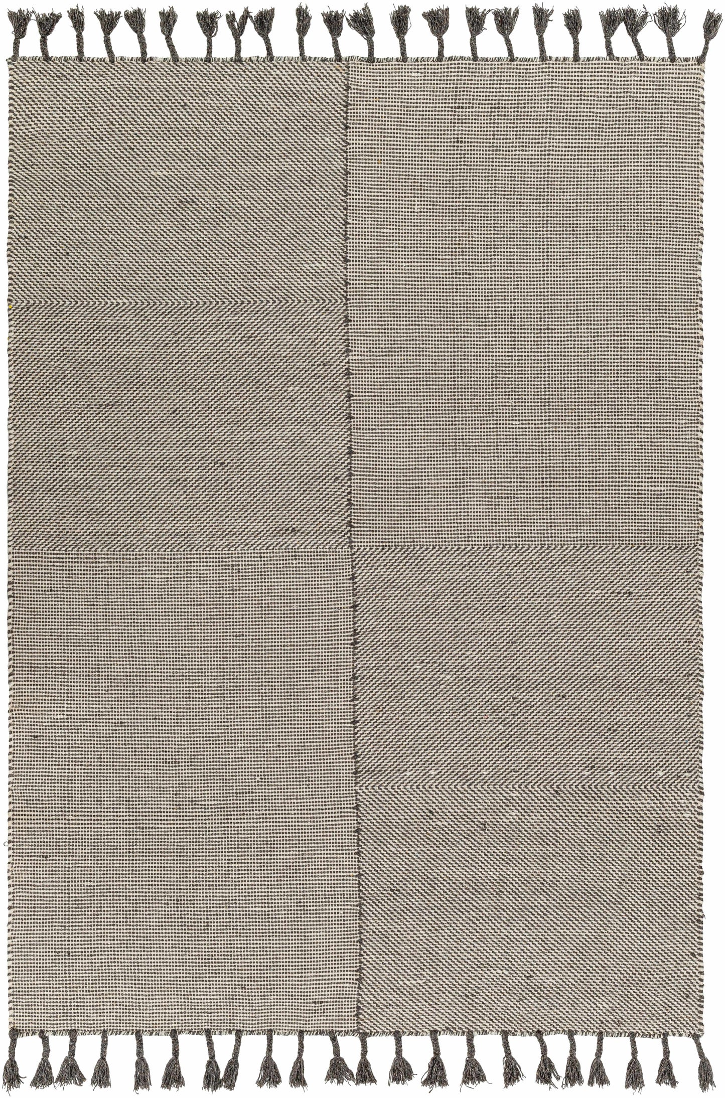 Abhay Gray Wool Area Rug - Clearance-0