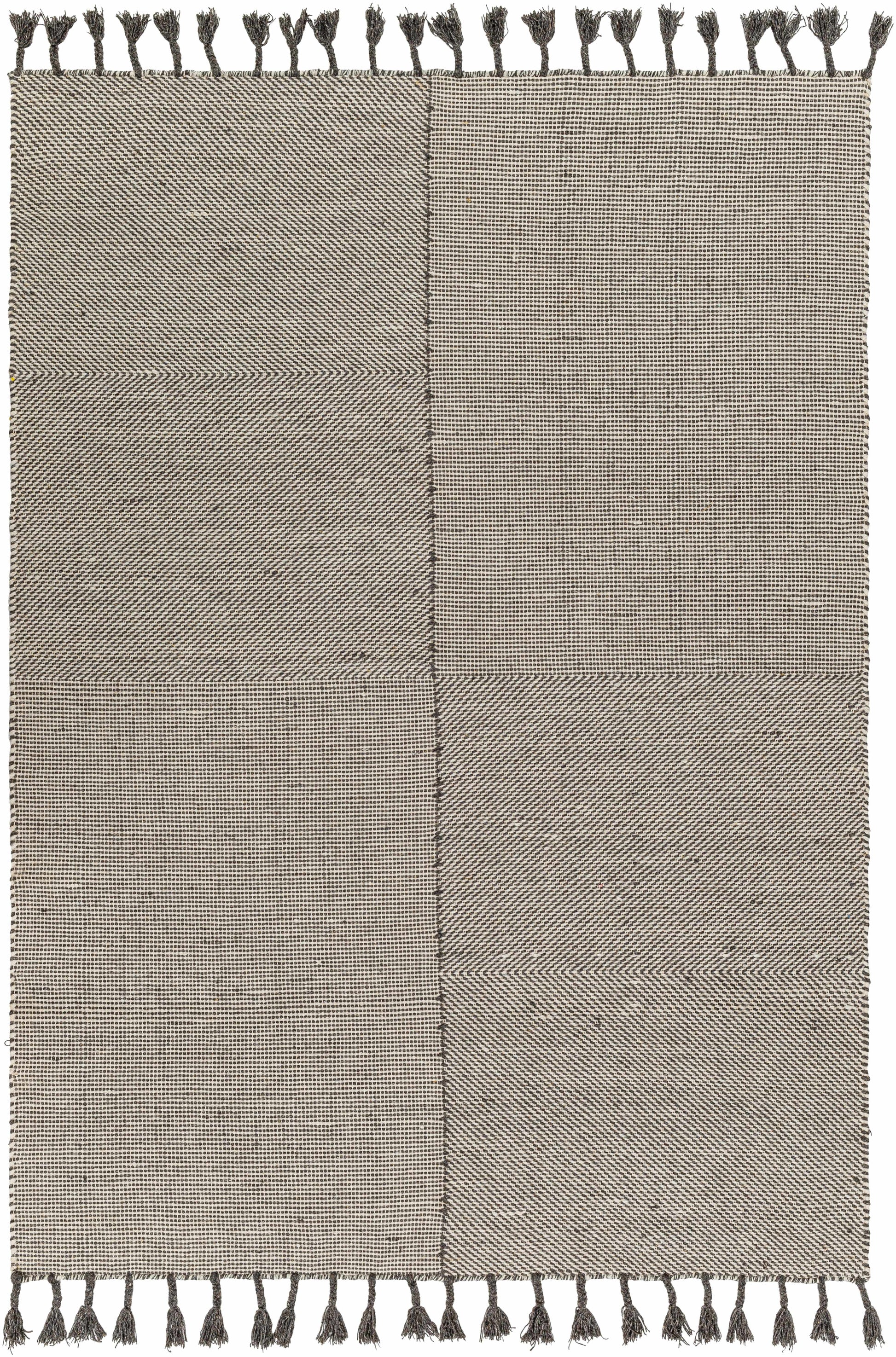 Abhay Gray Wool Area Rug - Clearance-0