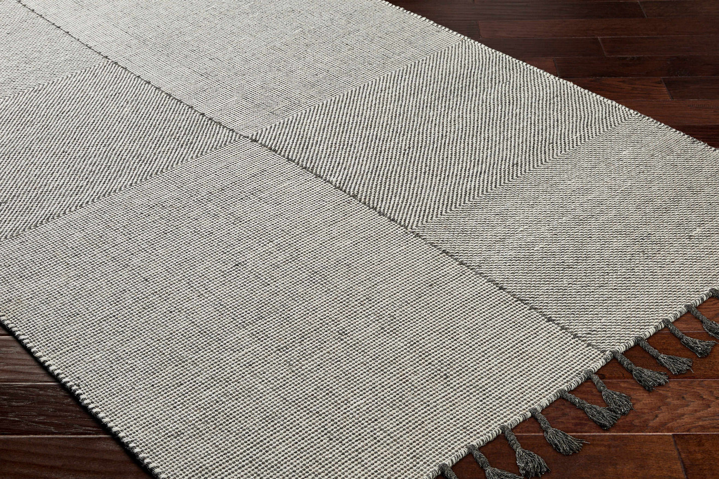 Abhay Gray Wool Area Rug - Clearance-3
