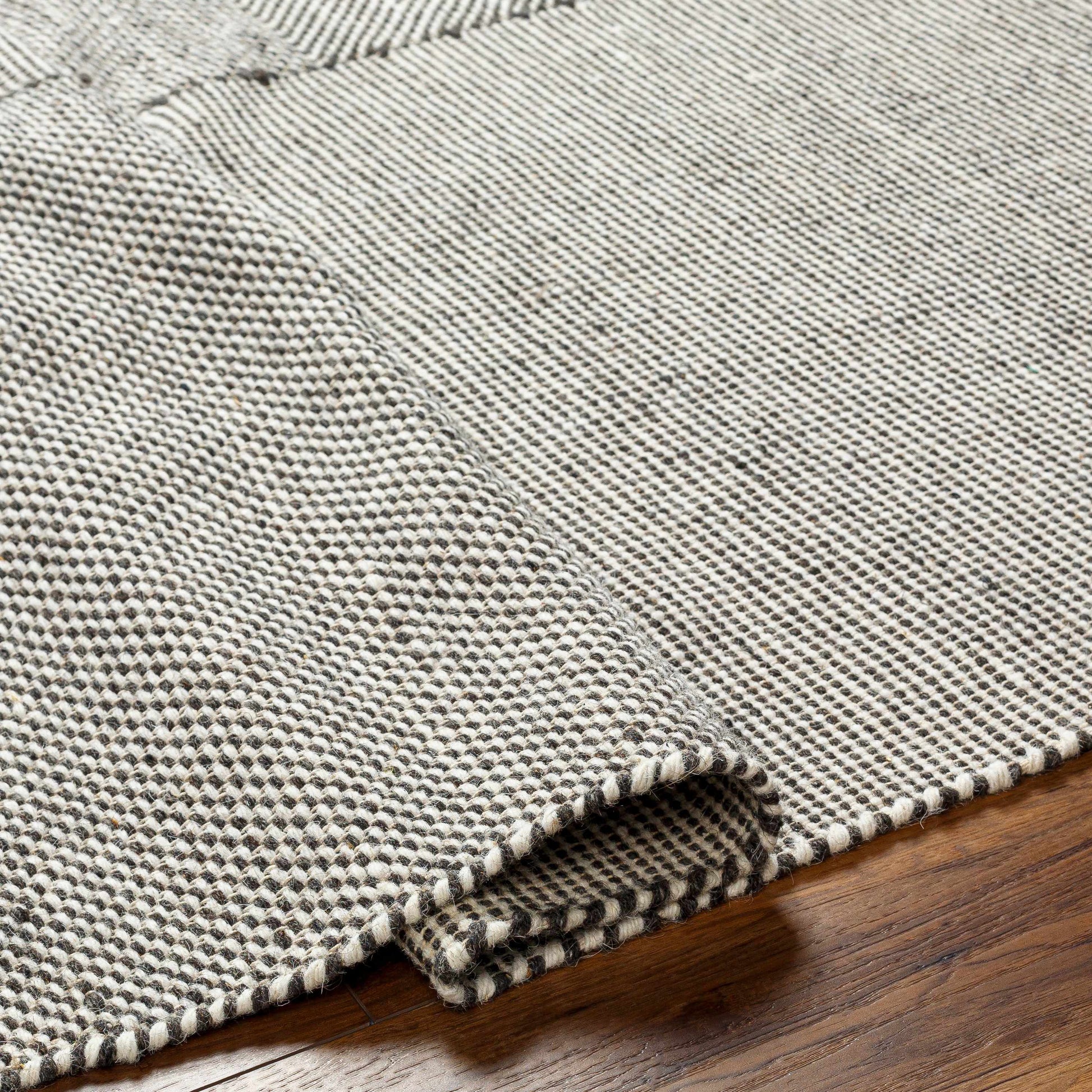 Abhay Gray Wool Area Rug - Clearance-4