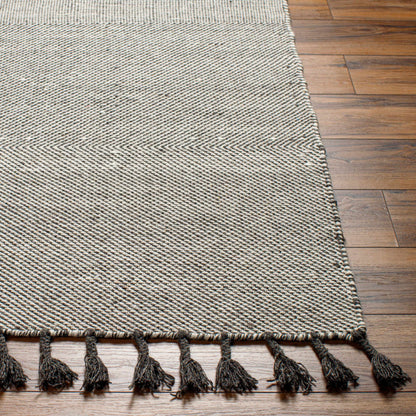 Abhay Gray Wool Area Rug - Clearance-2
