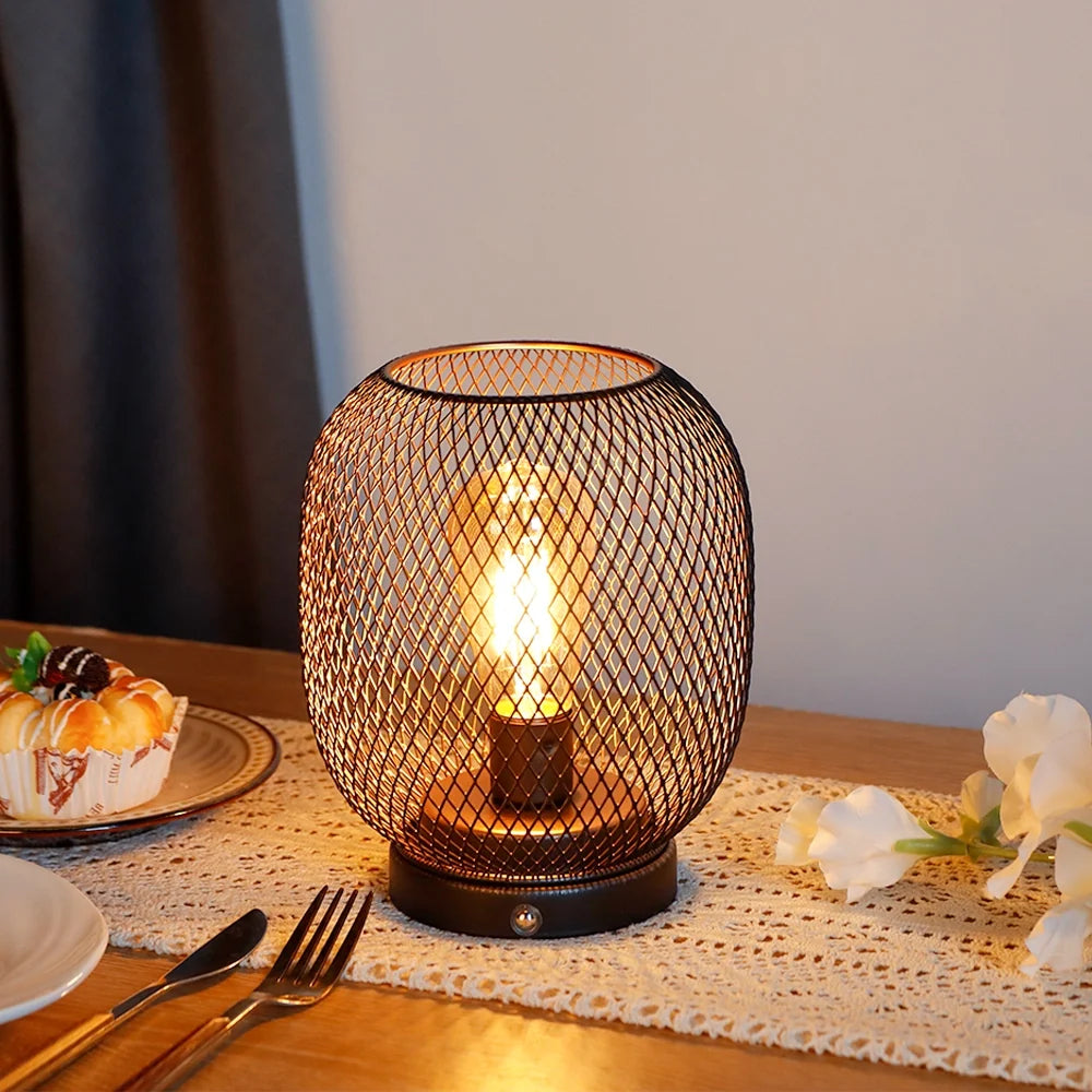 7"H Touch Adjustable Table Lamp(Metal Base, Bronze Round)-0