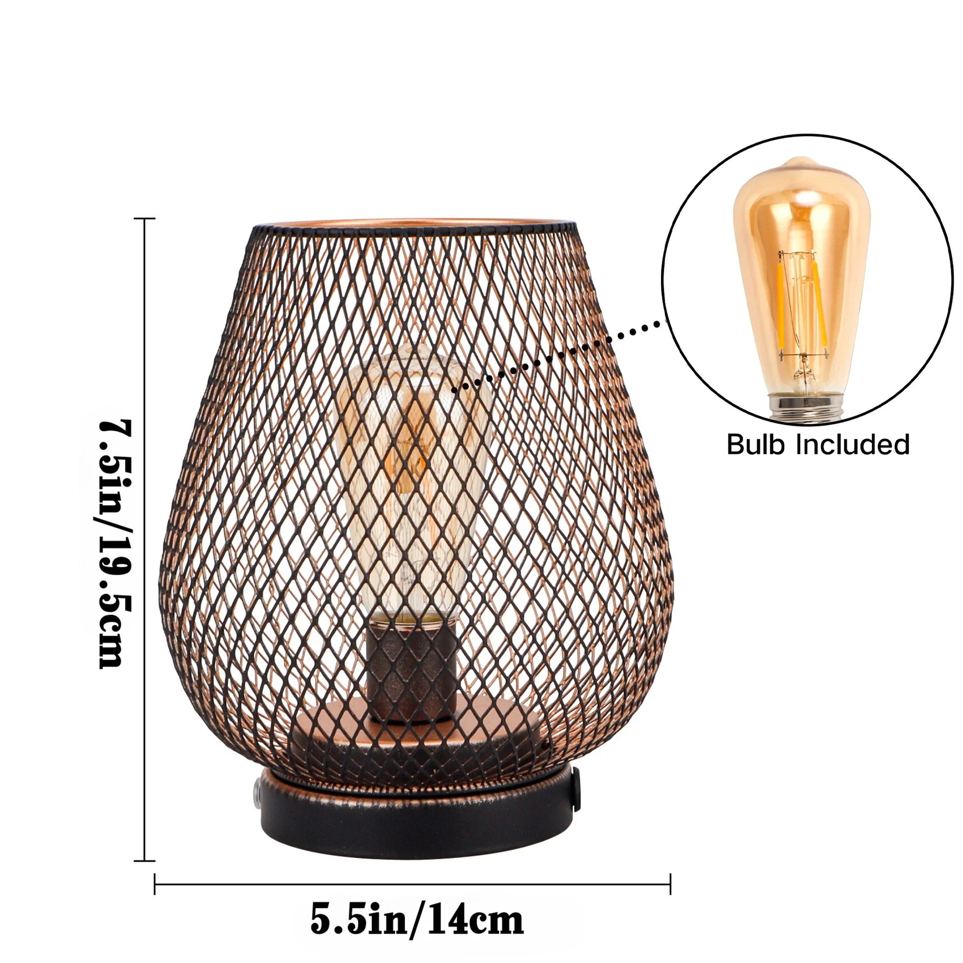 6.7"H Touch Adjustable Table Lamp(Metal Base, Bronze Egg)-4