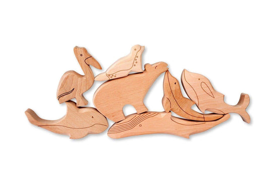 Wooden Ocean Animals Set-0